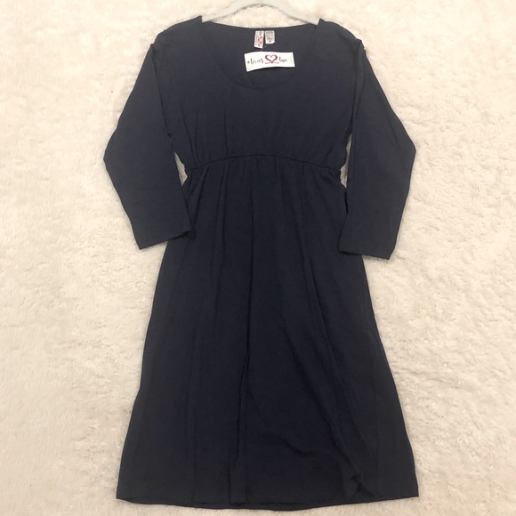 NWT Navy Blue Times Two Maternity Dress, size Medium - Picture 9 of 10